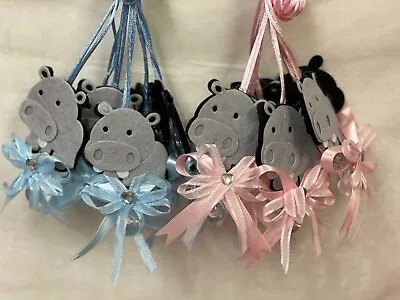 Pacifier Necklaces Hippo Baby Shower Games Favors Prizes Pink Blue 12pcs • $13.99