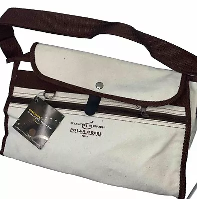 Vintage South Bend Bag Carrier Polar Fishing Creel P 15 Canvas Cool Fresh Fish • $29.99