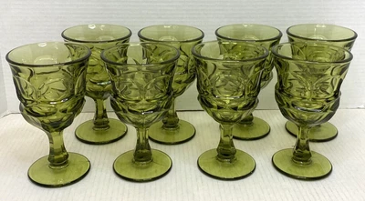 $71.98 • Buy FOSTORIA ARGUS GREEN 6 1/2  WATER GOBLET Henry Ford Museum Set Of 8 EUC