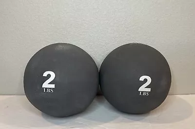 Set Of 2 2lb Pilates Yoga  Toning Balls - Weighted Soft Exercise Medicine Balls • $13.75