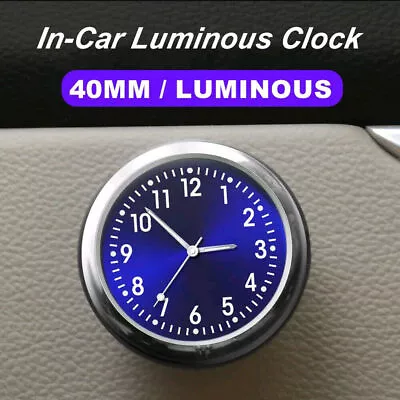 1x Pocket Mini Quartz Analog Watch Stick-On Clock Blue Car Interior Accessories • $5.88