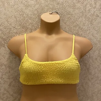 Zaful Women's Swim Bikini Top Textured Sunshine Yellow. Size Medium • $8