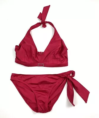 Panache Swimwear Womens Halter Bikini Red US 30H UK 30FF SW0200 SW0203 • $21.85