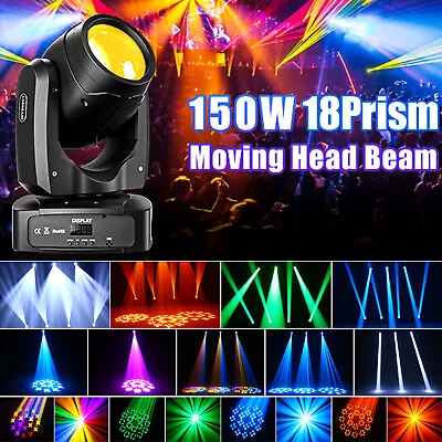 150W LED 18Prism Moving Head Light Beam Stage DMX Spot Disco Party DJ Lighting • $149.99