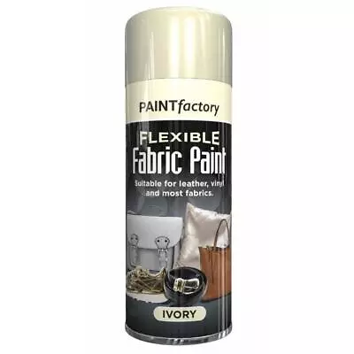 Ivory Flexible Fabric Spray Paint 200ml Leather Vinyl Clothes Fast Drying • £5.69