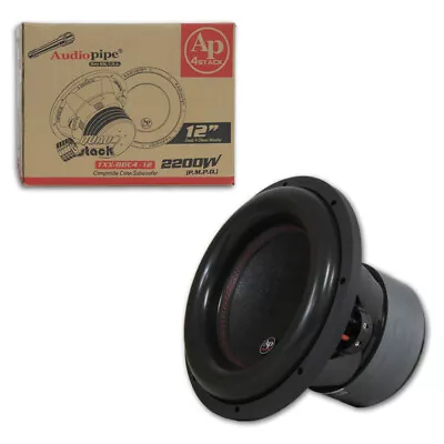 Audiopipe TXX-BDC4-12 12  12 Inch Dual 4-ohm Quad Stack Car Audio Sub Subwoofer • $189.99