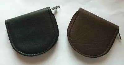 Mens Women Coin Wallet Purse Faux Leather Change Small Pouch Tray Coin Purse Zip • £5.99