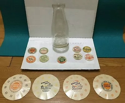 $74.99 • Buy Bennetts Creek Farm Dairy Pint Milk Bottle And Cap Collection ! - Portsmouth, Va