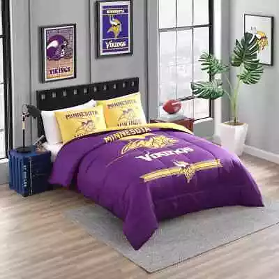 Minnesota Vikings NFL Full/Queen Bedding Comforter Set-F2009033556 • $139.95