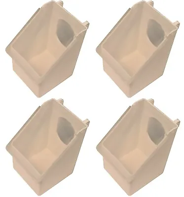 4 Pack Of 1 Hole Plastic Quail Pigeon Dove Bird Outside Of Cage Mount Feeders • $29.99