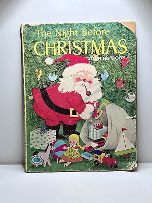 VTG The Night Before Christmas Coloring Book Treasure Coloring Books 1965 *READ* • $6.80