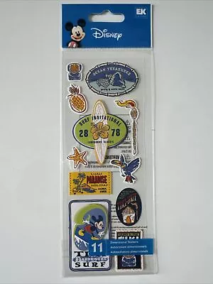 Disney Mickey Mouse Hawaiian Vacation Surfing Tiki Scrapbook Stickers NIP • $2