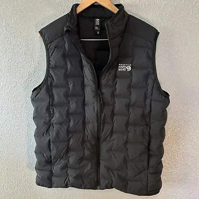 Mountain Hardwear Stretchdown Vest Mens XL Black Down Fill Quilted Full Zip Puff • $155.85