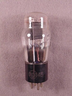 $9.99 • Buy 1 45 Type RCA CUNNINGHAM Engraved Base Antique Radio HiFi Amp Vacuum Tube