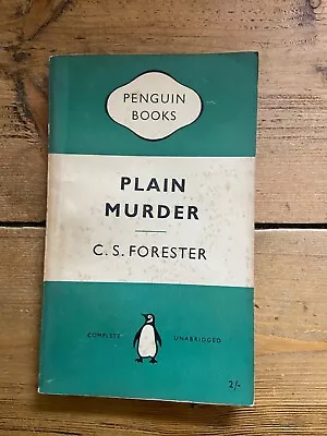 Plain Murder By C S Forester - Green Penguin Books (1946) • £2.99