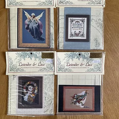 Bundle Of 4 Lavender & Lace Cross Stitch Charts • £10