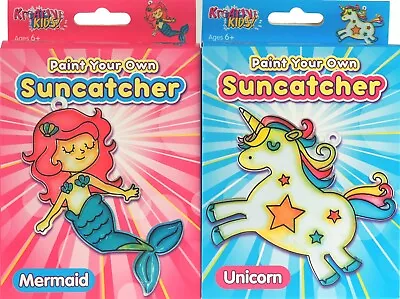 Paint Your Own Suncatcher Kit Unicorn Or Mermaid Sun Catcher Age 3+ • £3.75