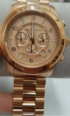 Michael Kors Chronograph Rose Gold-tone Unisex Watch MK8096 • $70