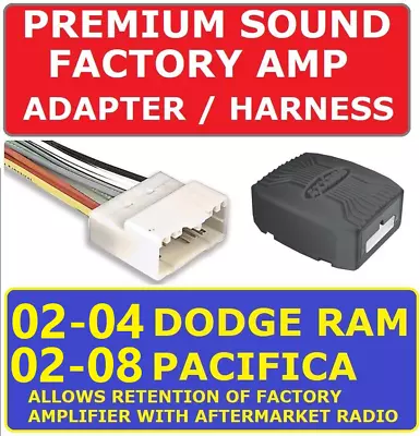 $149.99 • Buy 02 03 04 Dodge Ram Infinity Jbl Alpine Car Stereo Radio Premium Sound Adapter