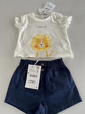 Zara Baby Shorts & T-Shirt Age 3-6 Months Unisex BNWT • £3.99