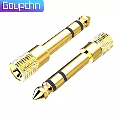 1/4 Inch To 3.5mm Headphone Adapter 6.35mm Male Plug To 1/8 Inch Female Stereo • $6.19