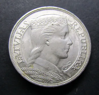 Latvia 5 Lati 1932. Silver Coins. 835 Prove. • $99.99