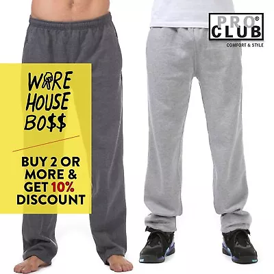 Proclub Pro Club Mens Plain Comfort 2 Pockets Fleece Pants Casual Sweatpants • $28.95