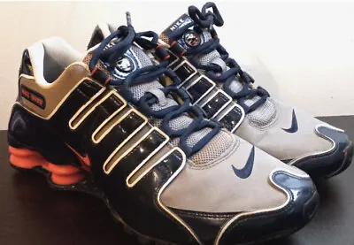 Nike Shox 2012 NZ Blue/Orange/Gray Athletic Running Shoe Mens 8  378341-480 AA60 • $99.99