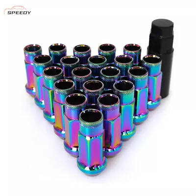 20pcs Extended Forged Steel Wheel Tuner Lug Nuts Open End Light M12x1.25 Colour • $22.22