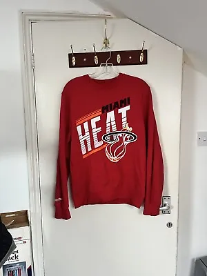 Mitchell And Ness Sweatshirt Miami Heat Uk Small! • £24.99