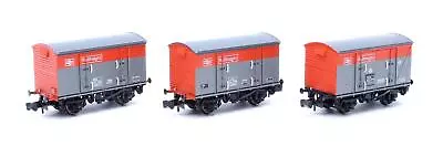 Sonic Models 'n' Gauge Nvea-002a/c/e Rake Of 3 R'freight Red/grey Vanwide Wagons • £59.50