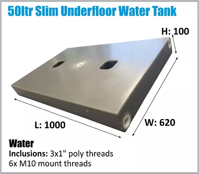 50ltr For Hilux/ Landcruiser/nissan Ute Etc Water Tank Undermount 4x4 4wd. • $304