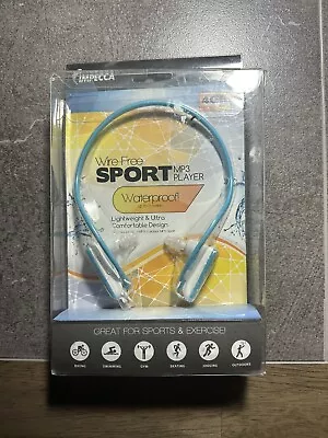 Impecca Wire Free Sport MP3 Player Blue 4GB Waterproof MPWH42 Swimming • $49.99