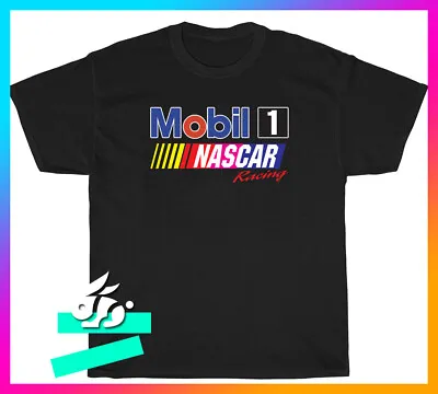 MOBIL 1 Motor Oil Of Nascar Racing Logo Men's T Shirt Size S-5XL • $23.87