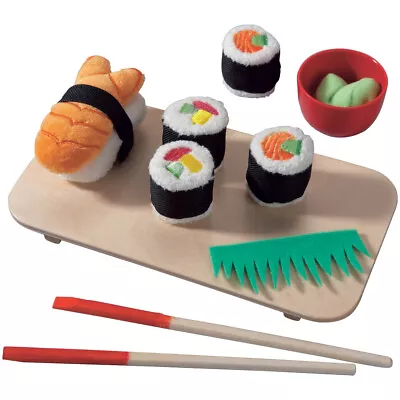 HABA Biofino Sushi Soft Play Food 10 Piece Set With Serving Board And Chopsticks • $19.99