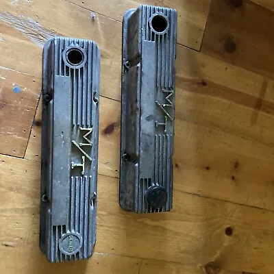 Vintage Aluminum M/T Finned Small Block Chevy Valve Covers 283 327 350  140R-50B • $145