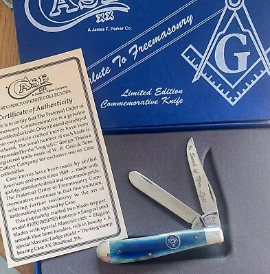 Case Masons Smooth Blue Mini Trapper Knife Never Used In Box #b207 Ss  D3 • $99.99