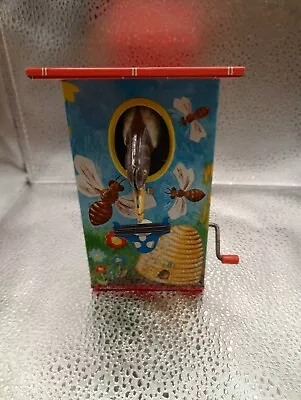 Vintage LBZ Tin Litho Mechanical Birdhouse Coin Bank West Germany New In Box • $31.95