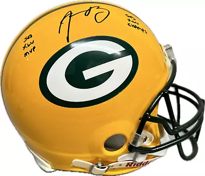 Aaron Rodgers Green Bay  SB MVP & SB Champs  Inscription Full Size Home Speed Fo • $4000