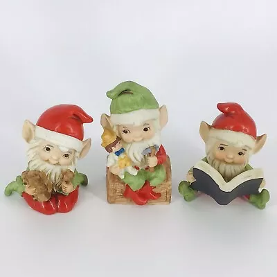 Homco Figurines Santa’s Elves Christmas Toy Makers # 5406 Set Ceramic Vintage • $24.99