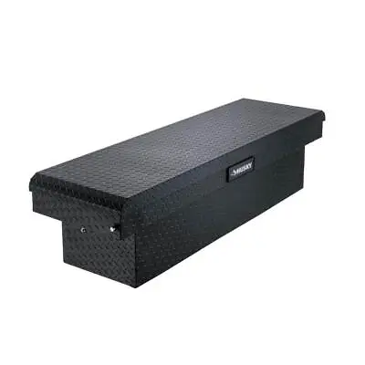 Husky Full Size Crossbed Truck Tool Box 71.36  W/ Latches Aluminum Matte Black • $473.18