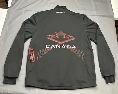 Mondetta Track Jacket Mens Medium Graphic Print CANADA Maple Leaf Full Zip 🇨🇦 • $18.71