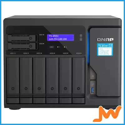 QNAP 8-Bay Atom C5125 Octa-Core 8GB UDIMM Tower NAS • $3234