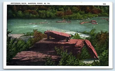 Postcard Jefferson Rock Harpers Ferry WV F119 • $3.29