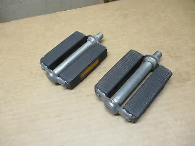 Vintage Schwinn Approved Block Pedals With Reflectors 1/2  Threads • $20