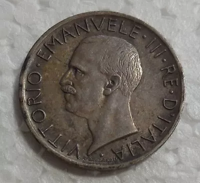 1926 R Italy 5 Lire Silver Coin =xf= Low Mintage Date • $19.99