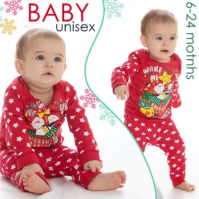 Baby Unisex Boys Girls Christmas Pyjama Sets 100% Cotton Xmas PJ's 6-24 Months • £8.99