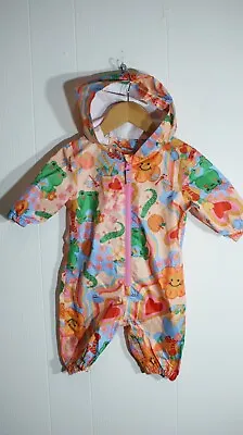 NEXT Baby Zip Hooded Cute Rain Suit -multi- Age 3-6 Months (NA146) • £4.99