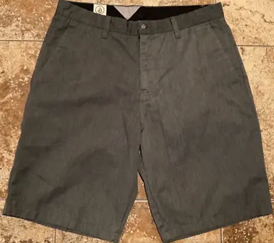 Volcom Frickin’ Chino Shorts ( Mens 34 ) Gray Preowned • $11.99