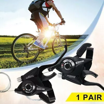 Mountain Bike Front Rear V-brake Gear Shifters Lever EF51-7/8 21/24 Speed Sets • $17.09